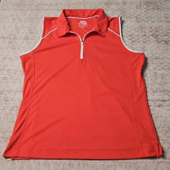 Slazenger Lite Bright Jacquard Sleeveless Golf Performance Polo - Picture 1 of 6